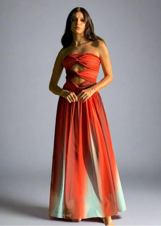 Sardegna Twisted Maxi  Dress